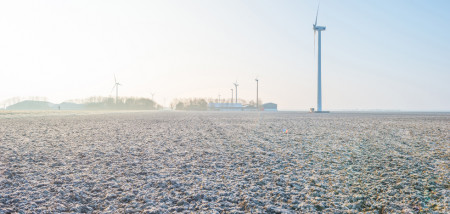 akkerbouw windenergie vorst winter flevoland