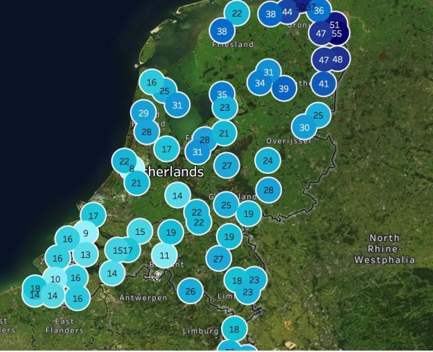 Neerslag kaart Nederland