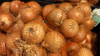 Uien bij supermarkt Plus