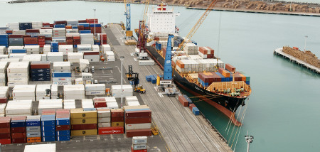 export uien schip container Nieuw-Zeeland