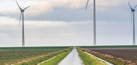 akkerbouw windenergie windturbine windmolen energie platteland kavelpad