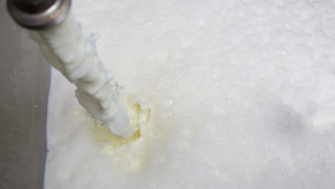 Close-up van verse melk