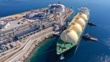 LNG-schip voor het vervoer van vloeibaar aardgas.