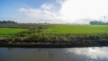Agrarische percelen in het buitengebied van Nederland.