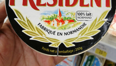 Etiket van Président-kaas, Franse camembert