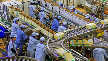 Productielijn bij Mengniu Dairy