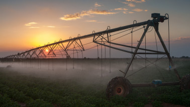 Irrigatie in een Egyptisch landbouwveld, waterbeheer voor gewasteelt