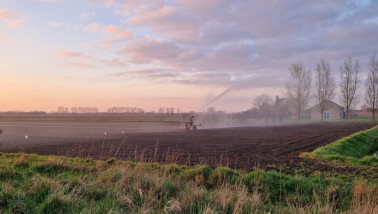 Beregening van akkerbouwperceel, gewasteelt in de landbouw