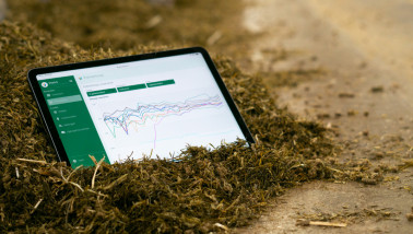 Een tablet met de website van Vitalvé ligt op de grond