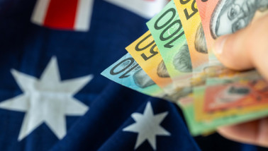 Australische dollar en vlag