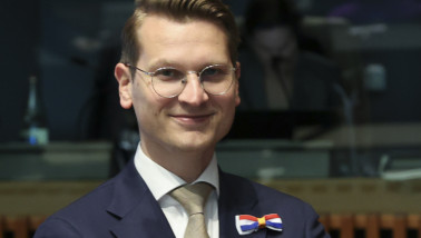Minister Jaimi van Essen op de landbouwraad in Luxemburg