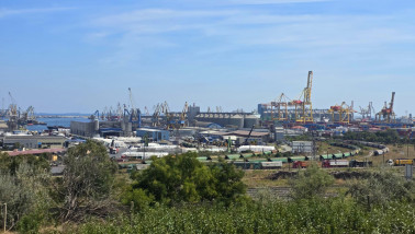 Graanoverslag Constanta Roemenië, alleen voor redactioneel gebruik