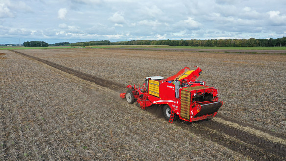 Oogst van aardappelen, akkerbouw