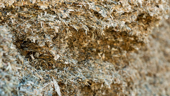 Close-up van ruwvoer voor koeien, kuilgras