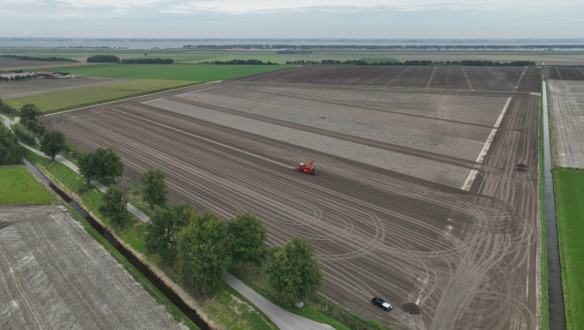 Oogst van aardappelen, akkerbouw