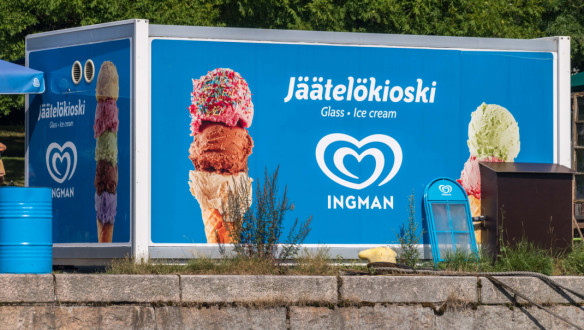 Een ijskar van de Magnum Ice Company In Finland