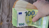 Stapel eurobiljetten
